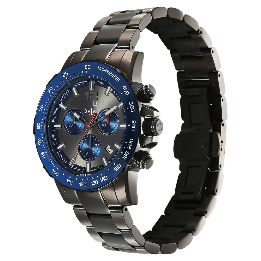 Buy Online Xylys Swiss Quartz Grey Dial Grey Stainless Steel Strap