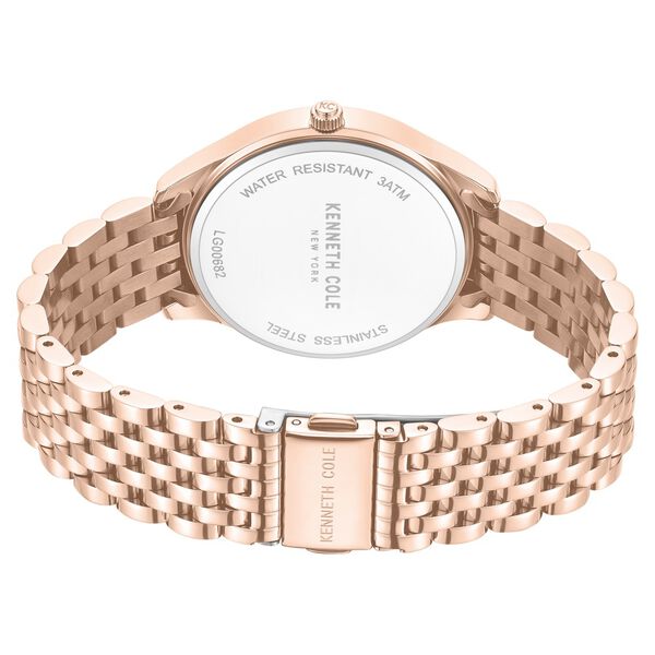 Kenneth Cole Quartz Analog Maroon Dial Rose Gold Colour Stainless Steel Strap Watch For Women - image number 4