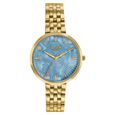 Poze By Sonata Quartz Analog Blue Mother Of Pearl Dial Rose Gold Stainless Steel Strap Watch For Women - image number 1