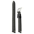 22 mm Black Genuine Leather Straps for Men - image number 2