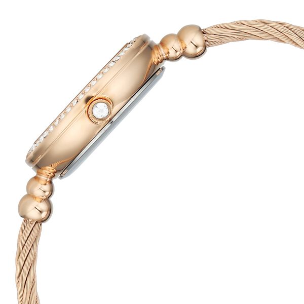 Titan Raga Spotlight Quartz Analog White Dial Rose Gold Metal Strap Watch For Women - image number 4