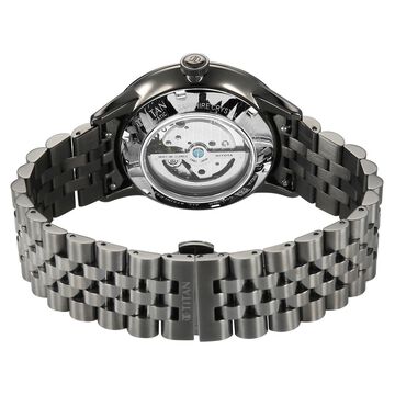 Titan Weekender 60 Hours Power Reserve Concealed Automatic Analog Gun Dial Dark Gun Stainless Steel Strap Watch for Men