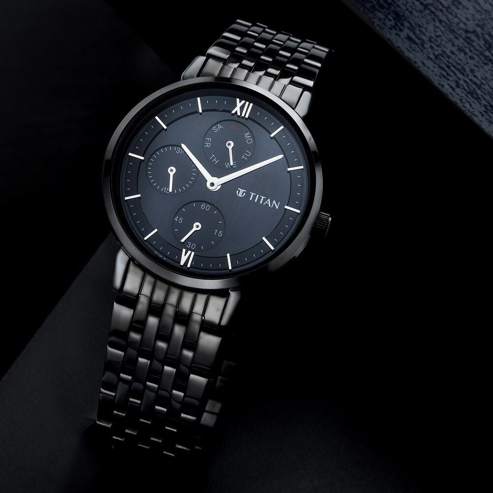 Titan black chain watches for ladies top