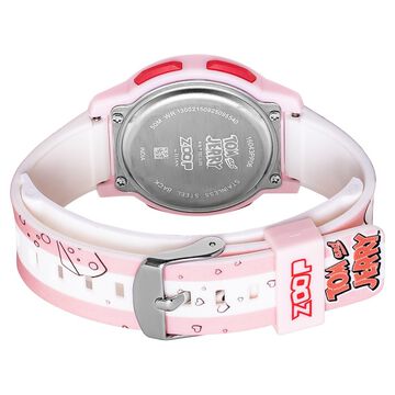 Zoop Tom & Jerry Digital Watch with Pink Case and Pink Multi Color Strap for Girls Kids, from House of Titan