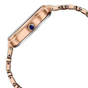 Sonata Poze Quartz Analog Mother of Pearl Dial Rose Gold Metal Strap Watch For Women