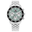Tommy Hilfiger Quartz Chronograph Cyan Dial Silver Stainless Steel Strap Watch For Men - image number 0
