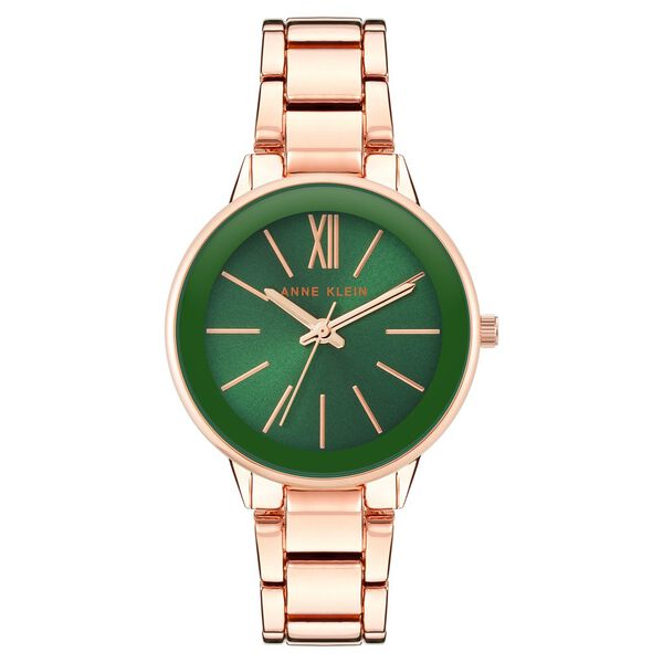 Anne Klein Quartz Analog Green Dial Metal Strap Watch for Women - image number 0