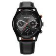 Titan Octane Multifunction Black Dial Black Leather Strap Watch For Men
