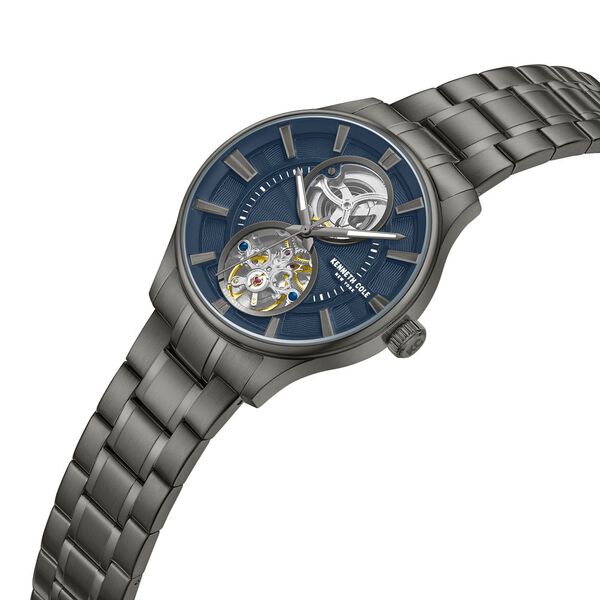Kenneth Cole Automatic Blue Dial With Grey Stainless Steel Strap Watch For Men - image number 3