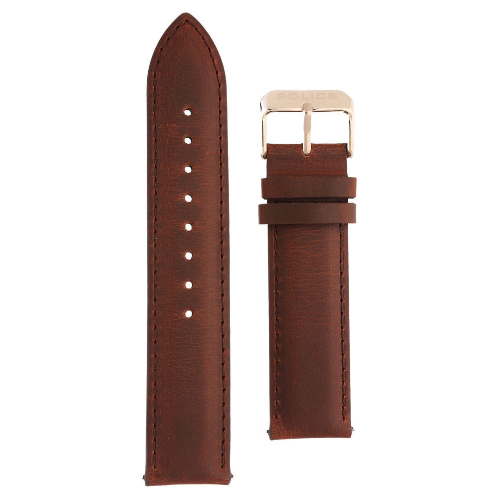Police Quartz Analog White Dial Leather Strap Watch for Men