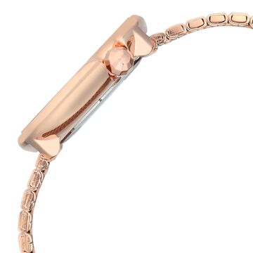 Fastrack Groove Analog with Dusty Purple Dial Rose Gold Metal Strap Watch for Girls