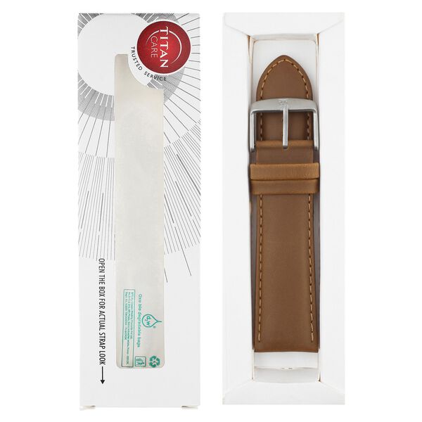 24 mm Brown Genuine Leather Straps for Men - image number 5