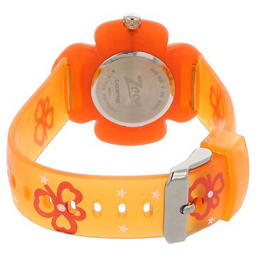 Zoop By Titan Quartz Analog Orange Dial PU Strap Watch for Kids