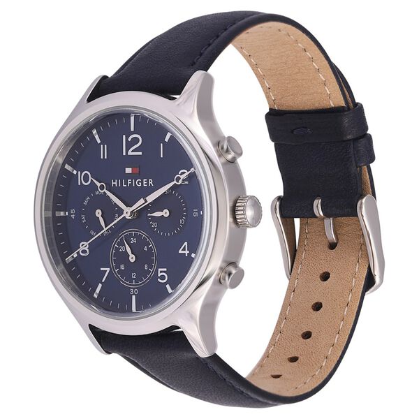 Tommy Hilfiger Quartz Multifunction Blue Dial Leather Strap Watch for Women - image number 2