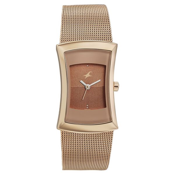 Fastrack Pulse Quartz Analog Two Toned Dial Stainless Steel Strap Watch for Girls - image number 1