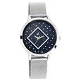 Fastrack Fit Outs Quartz Analog Blue Dial Metal Strap Watch for Girls