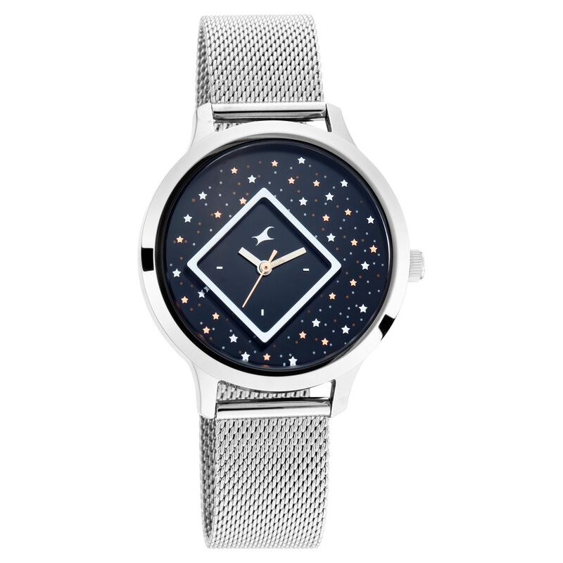 Fastrack Fit Outs Quartz Analog Grey Dial Metal Strap Watch for Girls