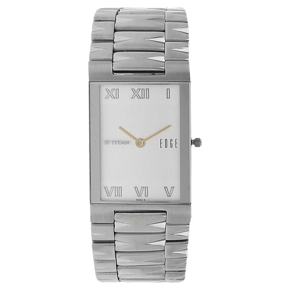 Buy Online Titan Edge White Dial Analogue Metal Strap Watch for Men nh1296sm01a Titan
