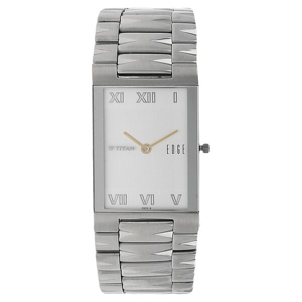Titan Edge White Dial Analogue Metal Strap Watch for Men - image number 0