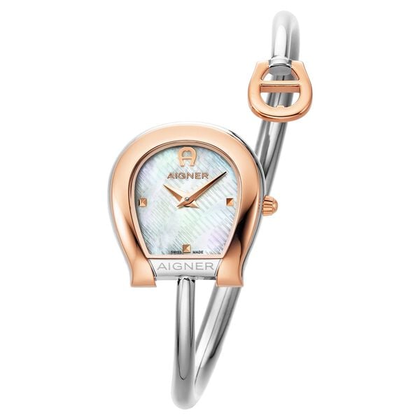 Aigner Flora L Quartz Analog Mother of Pearl Dial Two Toned Stainless Steel Strap Watch For Women - image number 0
