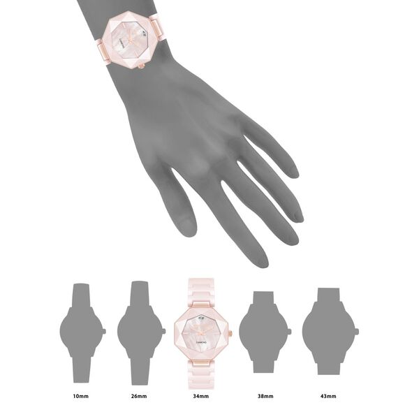 Anne Klein Quartz Analog Mother Of Pearl Dial Ceramic Strap Watch For Women - image number 3