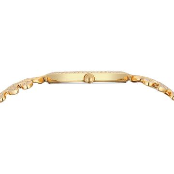 Titan Nebula Ashvi 18 KT Gold Quartz Analog White Mother Of Pearl Dial 18KT Gold Strap Watch For Women