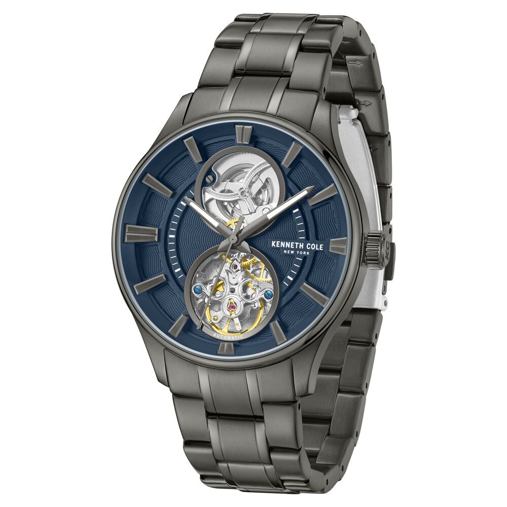 Buy Online Kenneth Cole Automatic Blue Dial With Grey Stainless Steel Strap Watch For Men kcwgy0049803mn Titan