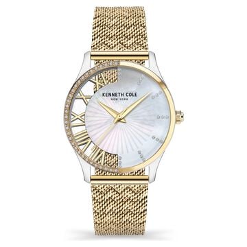 Kenneth Cole Quartz Analog Mother Of Pearl Dial Stainless Steel Strap Watch for Women