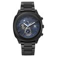 Fastrack Kronos Guys Chronograph Watch With Date Black Dial & Black Leather Strap