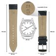 20 mm Blue Genuine Leather Strap for Men - image number 1