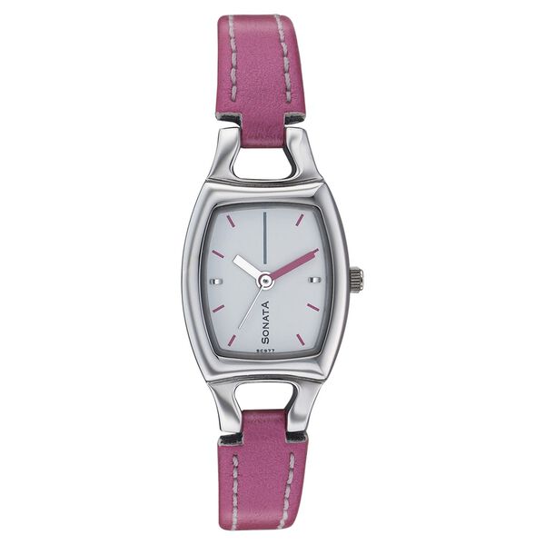 Sonata Quartz Analog White Dial Strap Watch for Women - image number 0