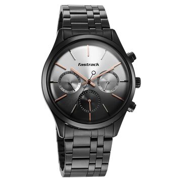 Fastrack Opulence Quartz Multifunction Multicoloured Dial Stainless Steel Strap Watch for Guys