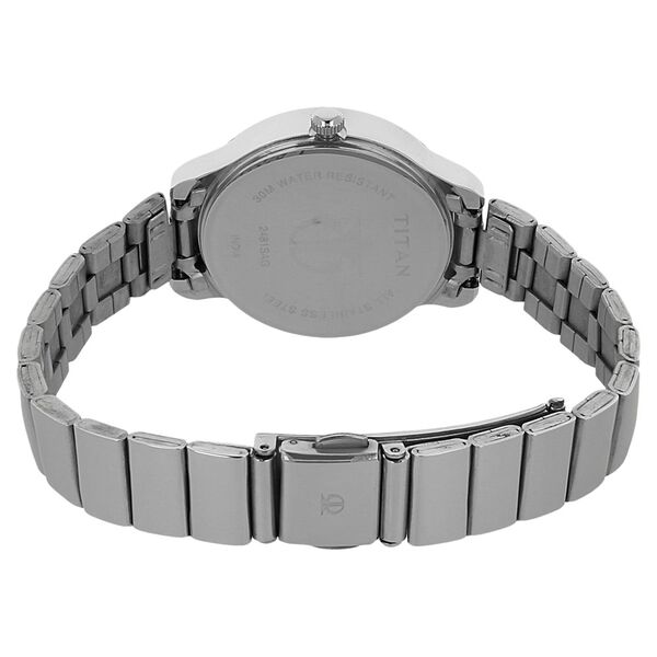 Buy Online Titan Quartz Analog Purple Dial Stainless Steel Strap Watch ...