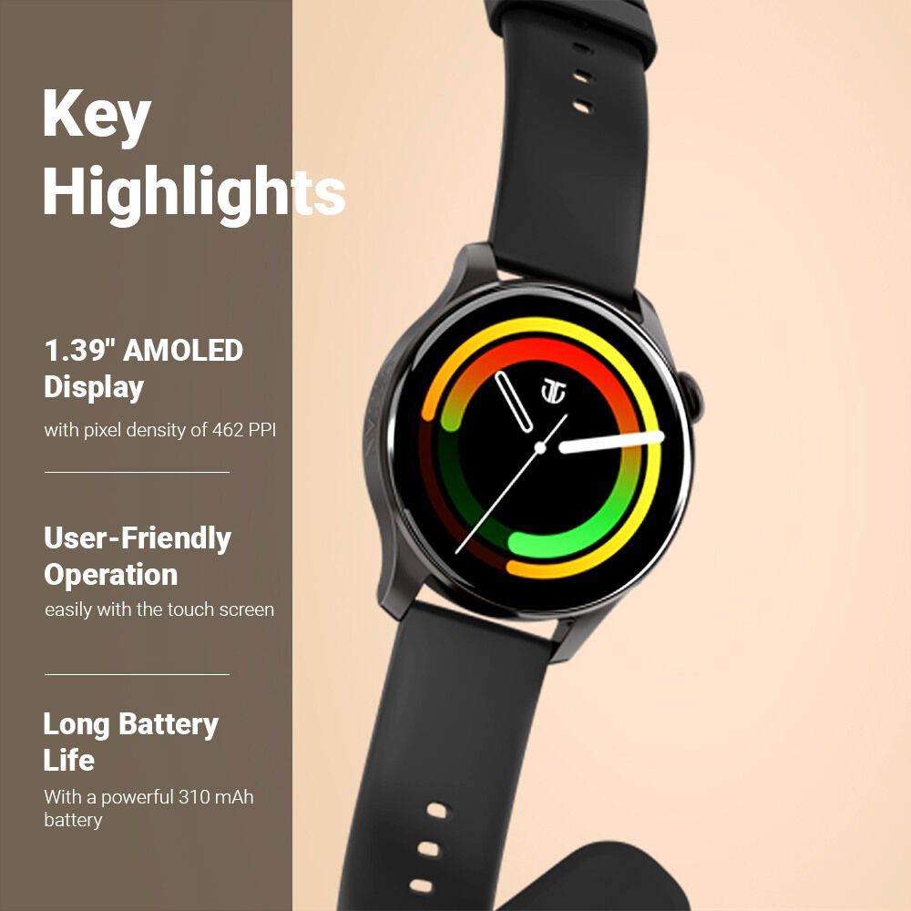 Buy Online Titan Talk Black Touch Screen Smart Watch for Unisex