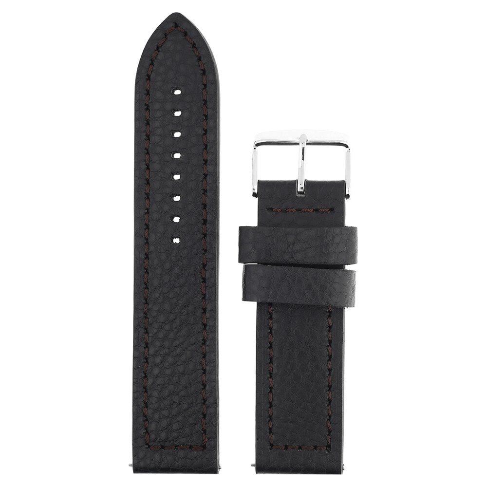 Buy Online 24 mm Black Genuine Leather Straps for Men 1001211824s p Titan