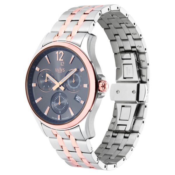 Xylys Classic Multifunction Grey Dial Two Toned Stainless Steel Strap Watch For Men - image number 2