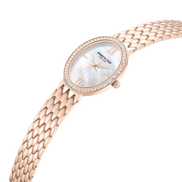 Kenneth Cole Quartz Analog White Dial Rose Gold Colour Stainless Steel Strap Watch For Women - image number 3