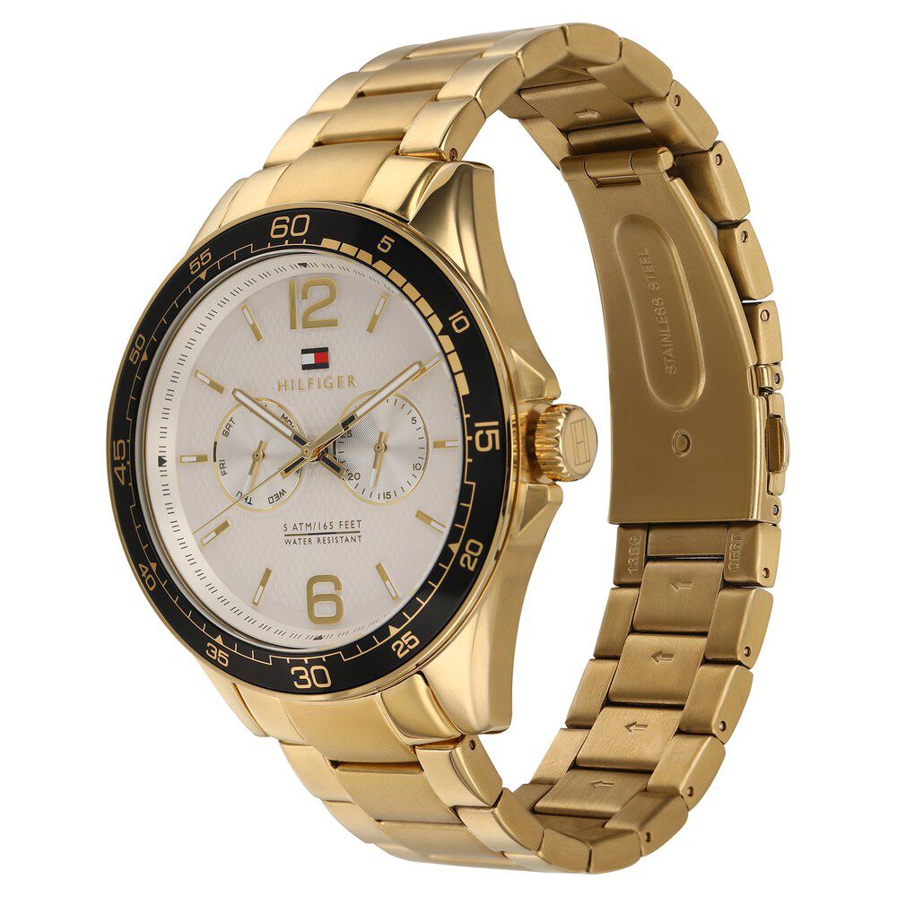 Buy Online Tommy Hilfiger Quartz Multifunction Silver Dial Stainless Steel Strap Watch for Men neth1791365 Titan