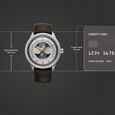 Titan Stellar Analog with Dual Moon Phase and Silver Dial Brown Leather Strap Watch for Men - image number 3