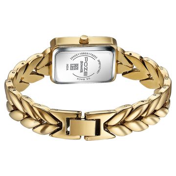 Poze By Sonata Quartz Analog Golden Dial Gold Metal Strap Watch For Women
