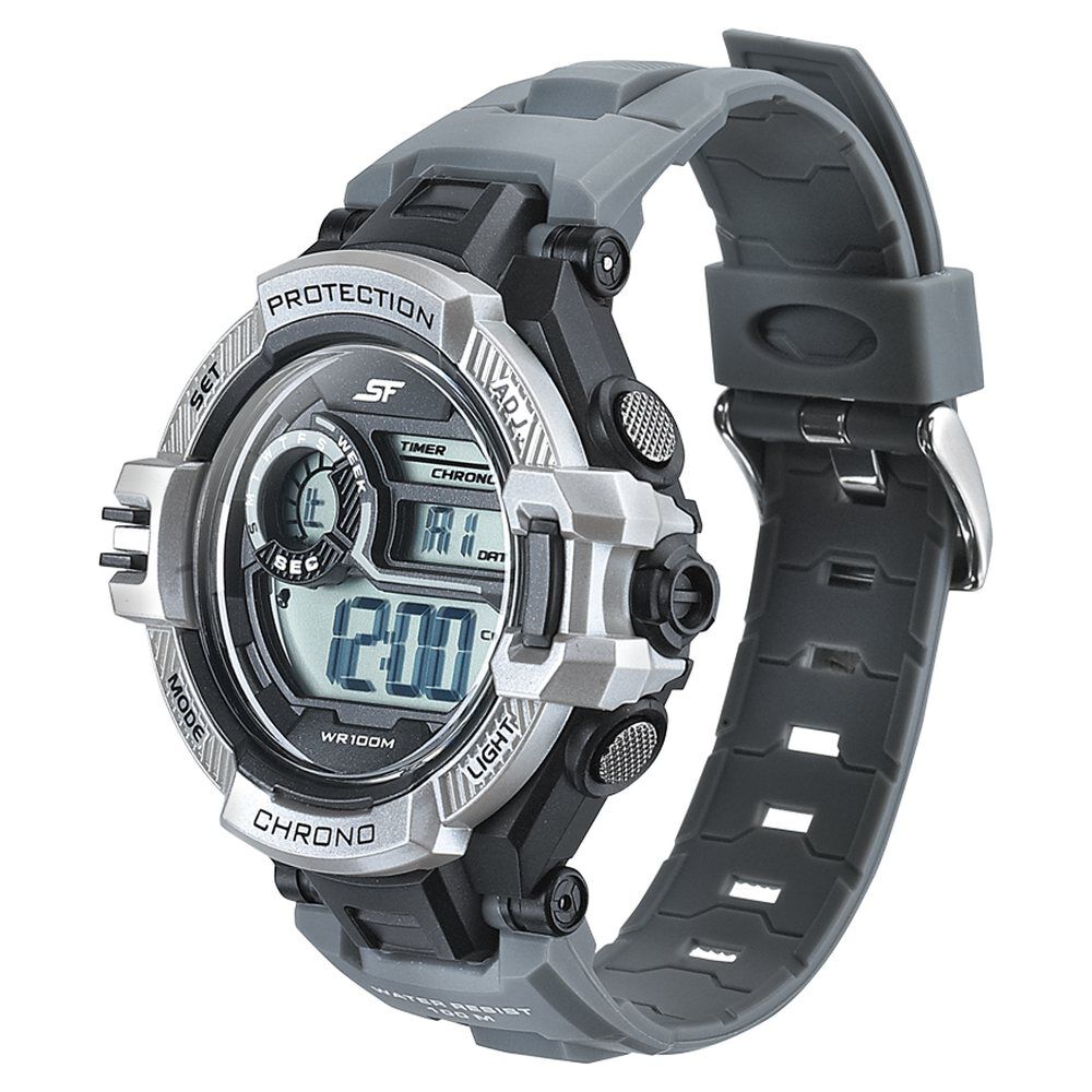 Grey digital watch cheap