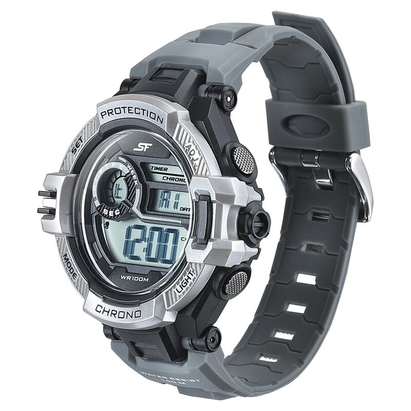 SF Digital Dial Grey PU Strap Watch for Men - image number 1