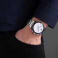 Cerruti 1881 Quartz Multifunction White Dial Silver Colour Stainless Steel Strap Watch For Men - image number 3