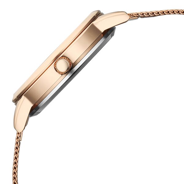 Vyb Runway By Fastrack Quartz Analog White Dial Rose Gold Stainless Steel Strap Watch For Girls - image number 5