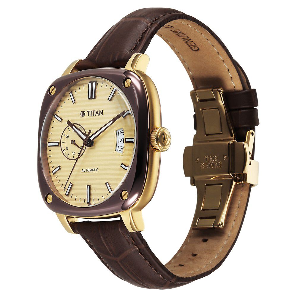 Buy Online Titan Vintage Concealed Automatic Analog with Beige
