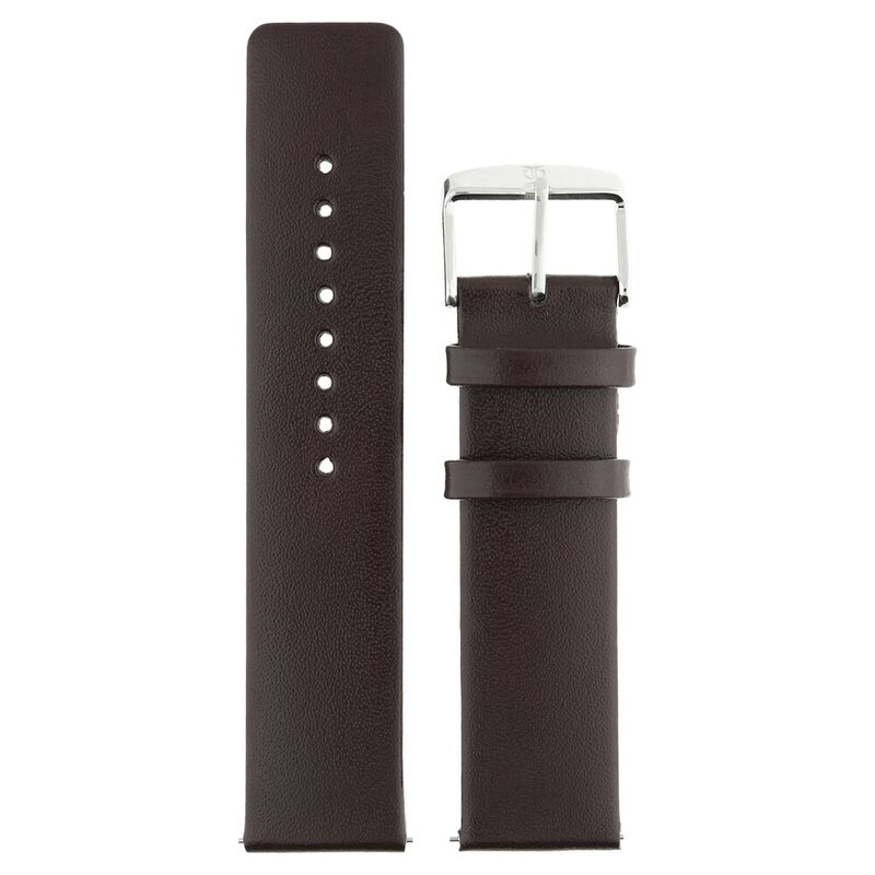 22 mm Brown Genuine Leather Strap for Men