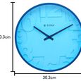Titan Contemporary Blue Wall Clock with Overlayed numbers - 29.5 cm x 29.5 cm (Medium) - image number 5