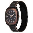 Vyb Aviator By Fastrack Quartz Analog Black Dial Two Toned Stainless Steel Strap Watch For Guys - image number 4