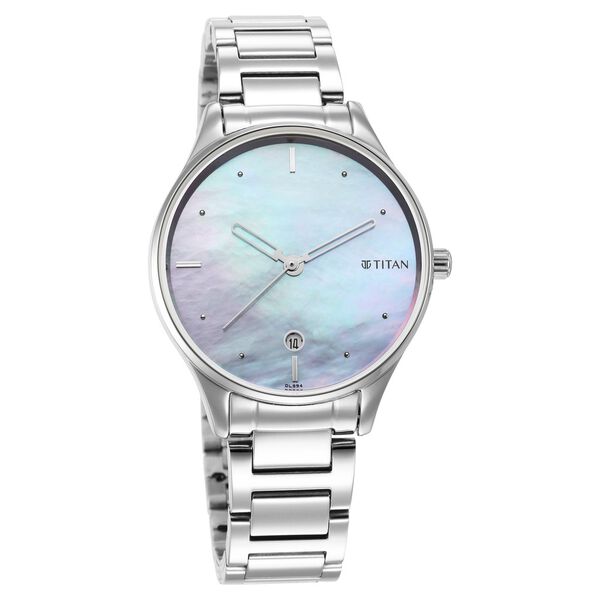 Titan Pastel Dreams Purple Mother of Pearl Dial Analog Metal Strap Watch for Women - image number 0
