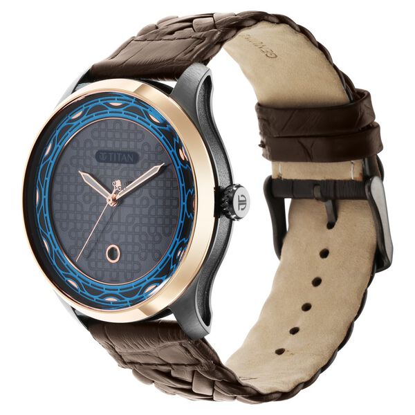 Titan Wedding Grey Dial Analog with Date Leather Strap watch for Men - image number 3